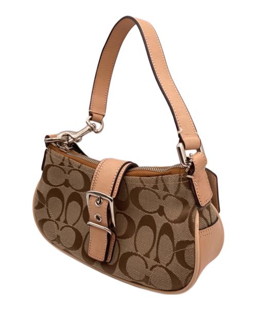 COACH（コーチ）COACH (コーチ) シグネチャーミニワンショルダーバッグ ベージュの古着・服飾アイテム