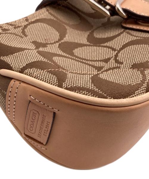 COACH（コーチ）COACH (コーチ) シグネチャーミニワンショルダーバッグ ベージュの古着・服飾アイテム