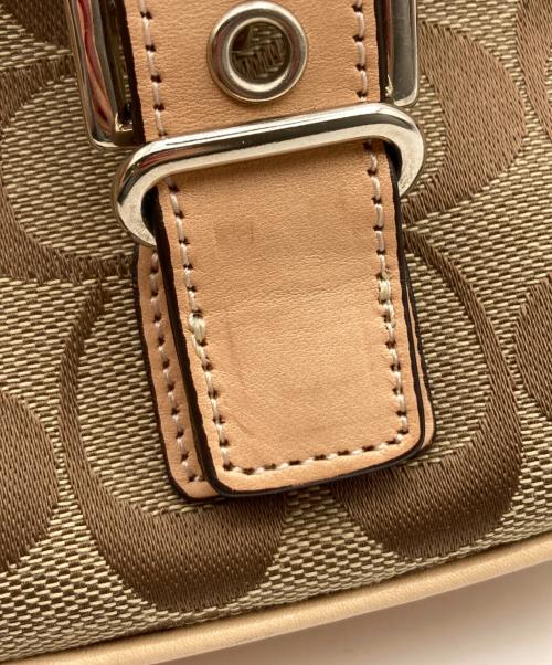 COACH（コーチ）COACH (コーチ) シグネチャーミニワンショルダーバッグ ベージュの古着・服飾アイテム