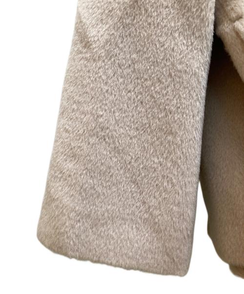 ANAYI（アナイ）ANAYI (アナイ) フォックスファー付き シャギーコート ショートコート ベージュ サイズ:３６の古着・服飾アイテム