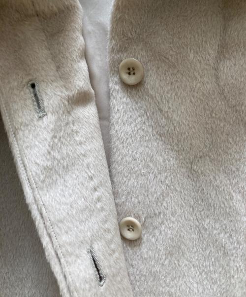 ANAYI（アナイ）ANAYI (アナイ) フォックスファー付き シャギーコート ショートコート ベージュ サイズ:３６の古着・服飾アイテム