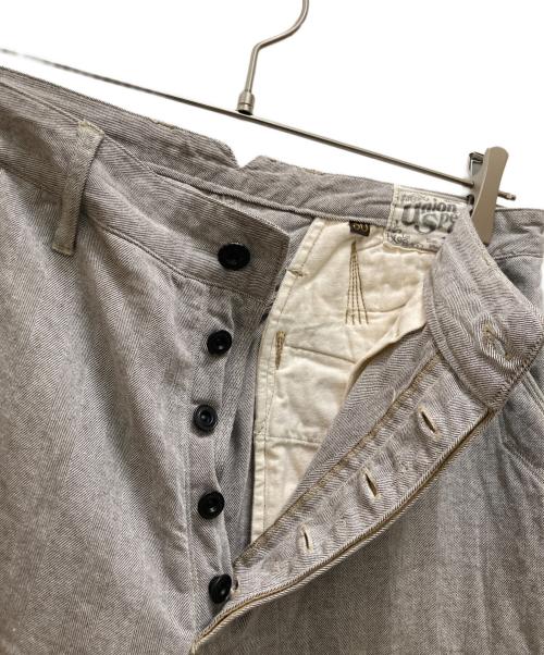 freewheelers（フリーホイーラーズ）freewheelers (フリーホイーラーズ) フィアレスワークパンツ グレー×ブラウン サイズ:30×32の古着・服飾アイテム