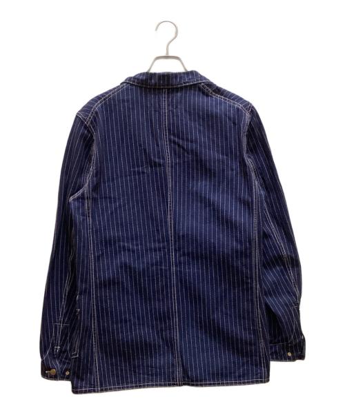 freewheelers（フリーホイーラーズ）freewheelers (フリーホイーラーズ) ウォバッシュストライプカバーオール インディゴ サイズ:３８の古着・服飾アイテム