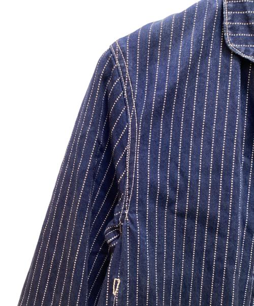 freewheelers（フリーホイーラーズ）freewheelers (フリーホイーラーズ) ウォバッシュストライプカバーオール インディゴ サイズ:３８の古着・服飾アイテム