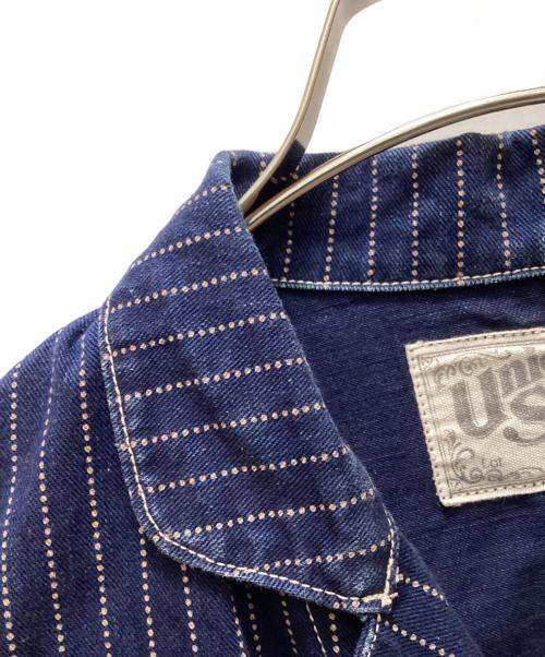 freewheelers（フリーホイーラーズ）freewheelers (フリーホイーラーズ) ウォバッシュストライプカバーオール インディゴ サイズ:３８の古着・服飾アイテム