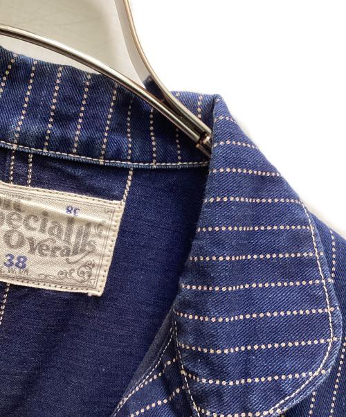 freewheelers（フリーホイーラーズ）freewheelers (フリーホイーラーズ) ウォバッシュストライプカバーオール インディゴ サイズ:３８の古着・服飾アイテム