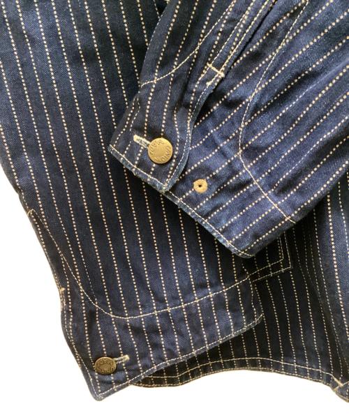 freewheelers（フリーホイーラーズ）freewheelers (フリーホイーラーズ) ウォバッシュストライプカバーオール インディゴ サイズ:３８の古着・服飾アイテム