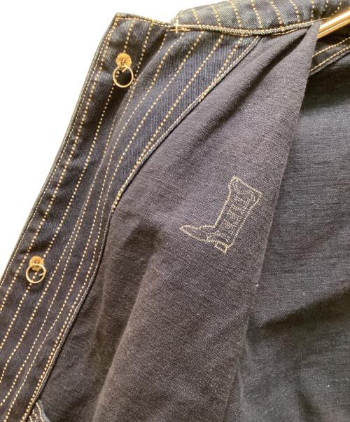freewheelers（フリーホイーラーズ）freewheelers (フリーホイーラーズ) ウォバッシュストライプカバーオール インディゴ サイズ:３８の古着・服飾アイテム