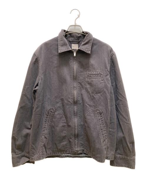 TWO MOON（トゥームーン）TWO MOON (トゥームーン) ヘリンボーンワークジャケット ブラック サイズ:４２の古着・服飾アイテム