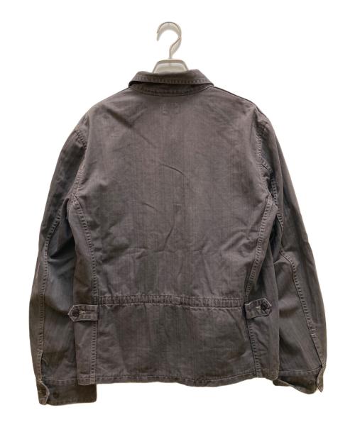 TWO MOON（トゥームーン）TWO MOON (トゥームーン) ヘリンボーンワークジャケット ブラック サイズ:４２の古着・服飾アイテム