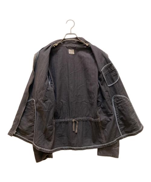 TWO MOON（トゥームーン）TWO MOON (トゥームーン) ヘリンボーンワークジャケット ブラック サイズ:４２の古着・服飾アイテム