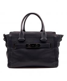 COACH（コーチ）の古着「ターンロック2WAYバッグ」｜ブラック