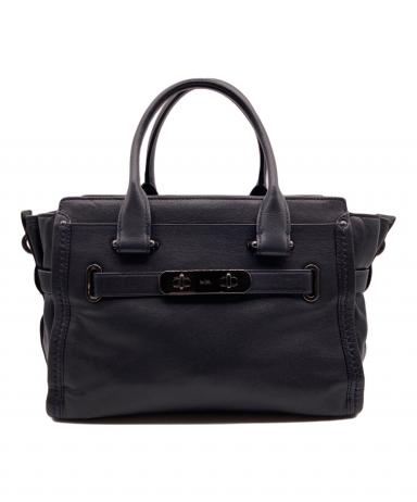 中古・古着通販】COACH (コーチ) ターンロック2WAYバッグ ブラック