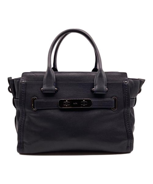 COACH（コーチ）COACH (コーチ) ターンロック2WAYバッグ ブラックの古着・服飾アイテム