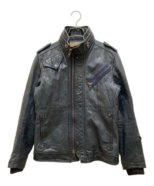 AVIREX（アヴィレックス）AVIREX (アヴィレックス) M-65 レザージャケット グレー サイズ:Mの古着・服飾アイテム
