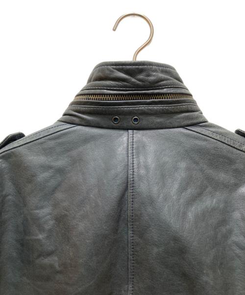 AVIREX（アヴィレックス）AVIREX (アヴィレックス) M-65 レザージャケット グレー サイズ:Mの古着・服飾アイテム
