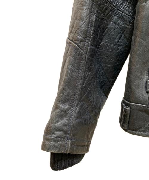 AVIREX（アヴィレックス）AVIREX (アヴィレックス) M-65 レザージャケット グレー サイズ:Mの古着・服飾アイテム