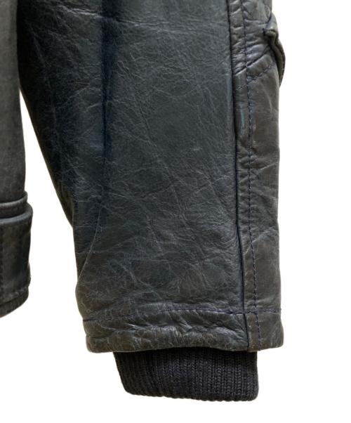 AVIREX（アヴィレックス）AVIREX (アヴィレックス) M-65 レザージャケット グレー サイズ:Mの古着・服飾アイテム
