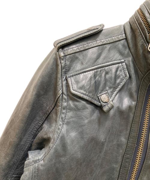 AVIREX（アヴィレックス）AVIREX (アヴィレックス) M-65 レザージャケット グレー サイズ:Mの古着・服飾アイテム