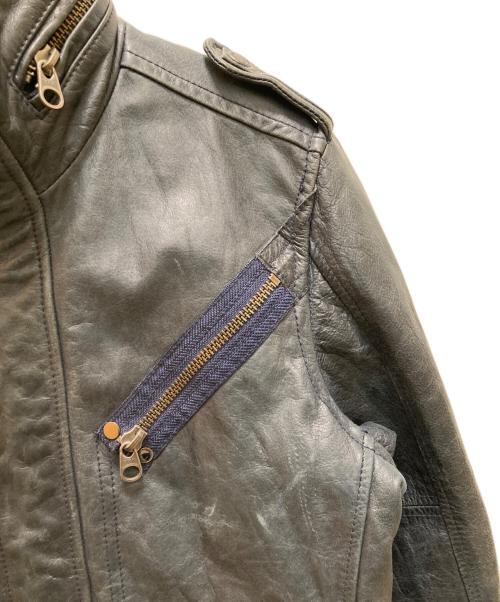 AVIREX（アヴィレックス）AVIREX (アヴィレックス) M-65 レザージャケット グレー サイズ:Mの古着・服飾アイテム