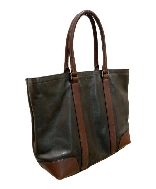 COACH（コーチ）COACH (コーチ) ブリーカー 2WAYレザートートバッグ ブラック×ブラウンの古着・服飾アイテム