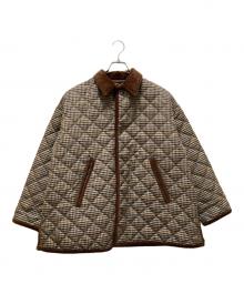 THE SHINZONE×B-SHOP（ザ シンゾーン×ビショップ）の古着「別注 キルティングショートコート チェック」｜ブラウン