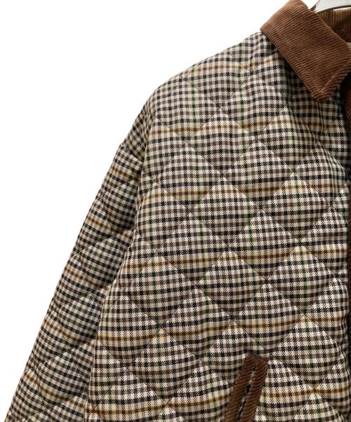 THE SHINZONE（ザ シンゾーン）THE SHINZONE (ザ シンゾーン) B-SHOP (ビショップ) 別注 キルティングショートコート チェック ブラウン サイズ:F0 未使用品の古着・服飾アイテム