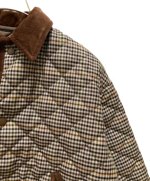 THE SHINZONE（ザ シンゾーン）THE SHINZONE (ザ シンゾーン) B-SHOP (ビショップ) 別注 キルティングショートコート チェック ブラウン サイズ:F0 未使用品の古着・服飾アイテム