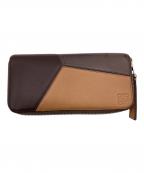 LOEWEロエベ）の古着「パズル エッジ ジップアラウンド オープン ウォレット」｜ブラウン