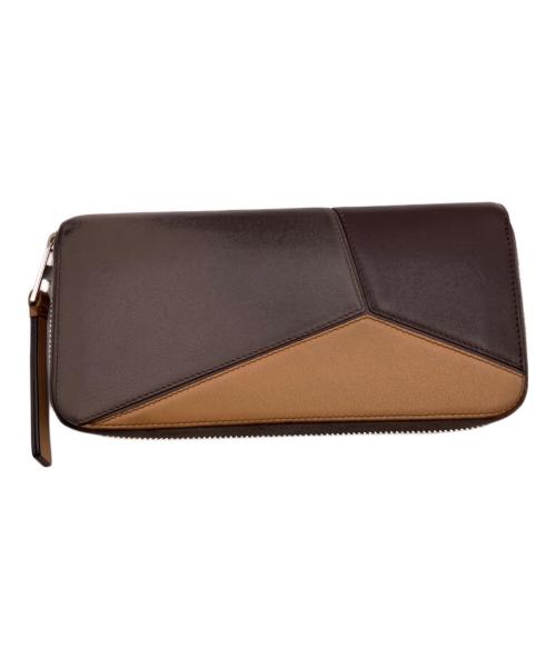 LOEWE（ロエベ）LOEWE (ロエベ) パズル エッジ ジップアラウンド オープン ウォレット ブラウンの古着・服飾アイテム