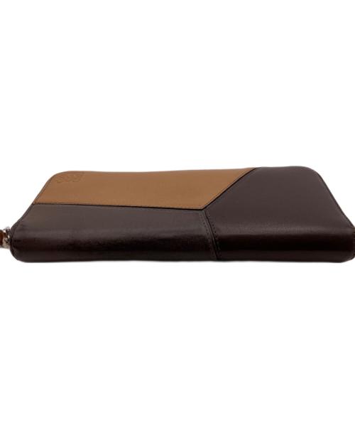 LOEWE（ロエベ）LOEWE (ロエベ) パズル エッジ ジップアラウンド オープン ウォレット ブラウンの古着・服飾アイテム