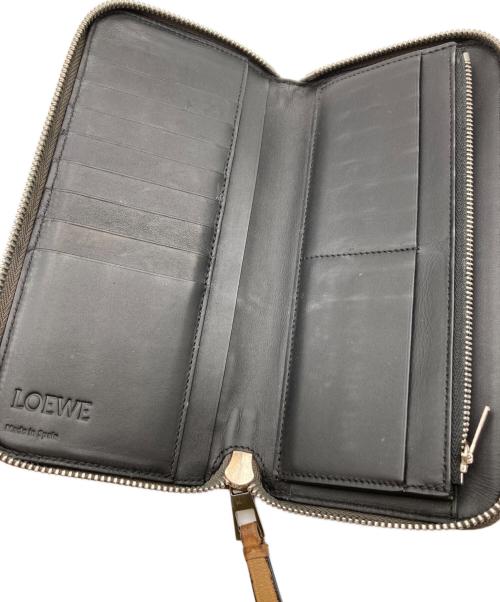 LOEWE（ロエベ）LOEWE (ロエベ) パズル エッジ ジップアラウンド オープン ウォレット ブラウンの古着・服飾アイテム
