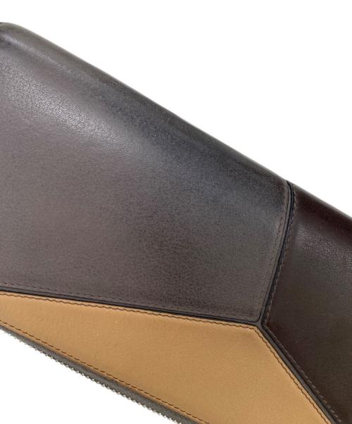 LOEWE（ロエベ）LOEWE (ロエベ) パズル エッジ ジップアラウンド オープン ウォレット ブラウンの古着・服飾アイテム