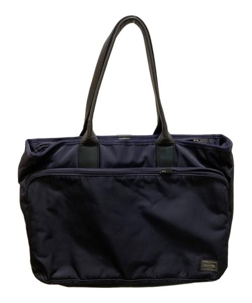 PORTER（ポーター）PORTER (ポーター) タイム トートバッグ ブルーの古着・服飾アイテム
