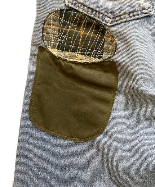 LEVI'S（リーバイス）LEVI'S (リーバイス) Barbour (バブアー) パッチワークリメイクデニムパンツ インディゴ サイズ:W32(実寸ウエスト約88cm・股下約80cm） 未使用品の古着・服飾アイテム