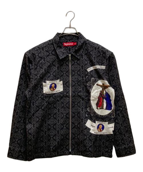 SUPREME（シュプリーム）SUPREME (シュプリーム) ディヴォーション  フランネルジップアップシャツ ブラック サイズ:Mの古着・服飾アイテム