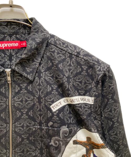SUPREME（シュプリーム）SUPREME (シュプリーム) ディヴォーション  フランネルジップアップシャツ ブラック サイズ:Mの古着・服飾アイテム