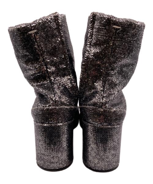 Maison Margiela（メゾンマルジェラ）Maison Margiela (メゾンマルジェラ) スパンコール タビブーツ シルバー サイズ:３６の古着・服飾アイテム