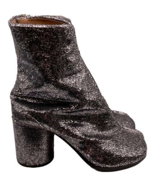 Maison Margiela（メゾンマルジェラ）Maison Margiela (メゾンマルジェラ) スパンコール タビブーツ シルバー サイズ:３６の古着・服飾アイテム
