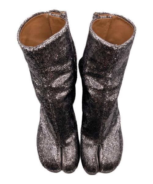 Maison Margiela（メゾンマルジェラ）Maison Margiela (メゾンマルジェラ) スパンコール タビブーツ シルバー サイズ:３６の古着・服飾アイテム