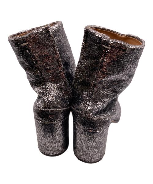 Maison Margiela（メゾンマルジェラ）Maison Margiela (メゾンマルジェラ) スパンコール タビブーツ シルバー サイズ:３６の古着・服飾アイテム