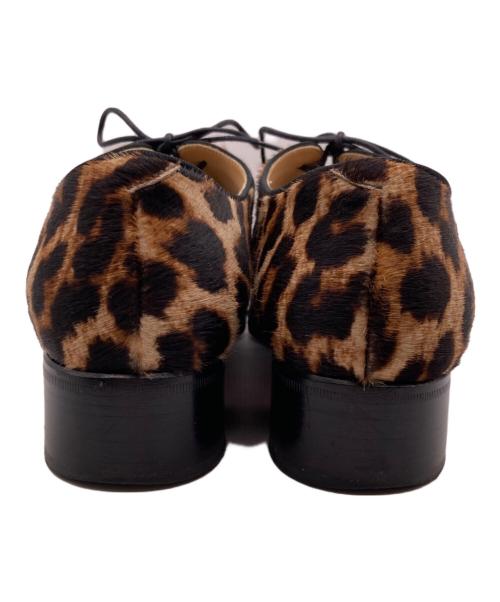 Christian Louboutin（クリスチャン・ルブタン）Christian Louboutin (クリスチャン・ルブタン) レオパード柄ハラコ レースアップシューズ ブラウン サイズ:３７の古着・服飾アイテム