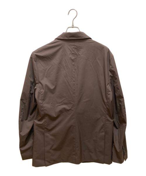 ERMENEGILDO ZEGNA（エルメネジルド・ゼニア）ERMENEGILDO ZEGNA (エルメネジルド・ゼニア) ポリエステル2Bテーラードジャケット ブラウン サイズ:50Rの古着・服飾アイテム