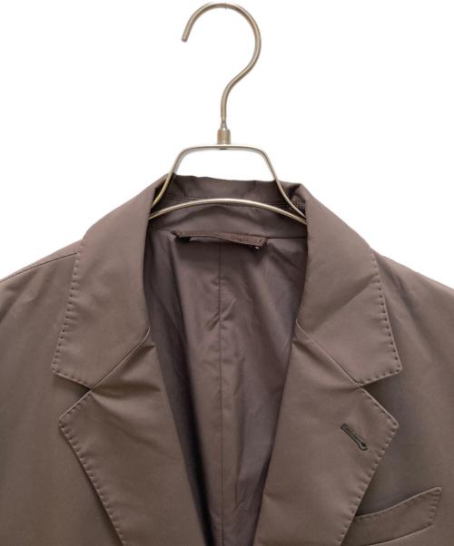 ERMENEGILDO ZEGNA（エルメネジルド・ゼニア）ERMENEGILDO ZEGNA (エルメネジルド・ゼニア) ポリエステル2Bテーラードジャケット ブラウン サイズ:50Rの古着・服飾アイテム