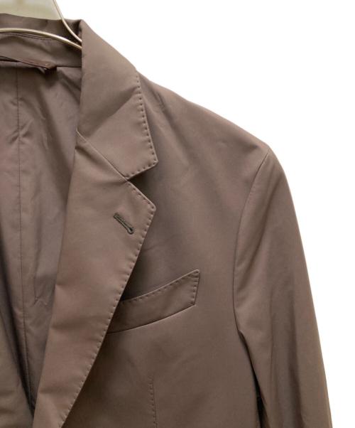 ERMENEGILDO ZEGNA（エルメネジルド・ゼニア）ERMENEGILDO ZEGNA (エルメネジルド・ゼニア) ポリエステル2Bテーラードジャケット ブラウン サイズ:50Rの古着・服飾アイテム