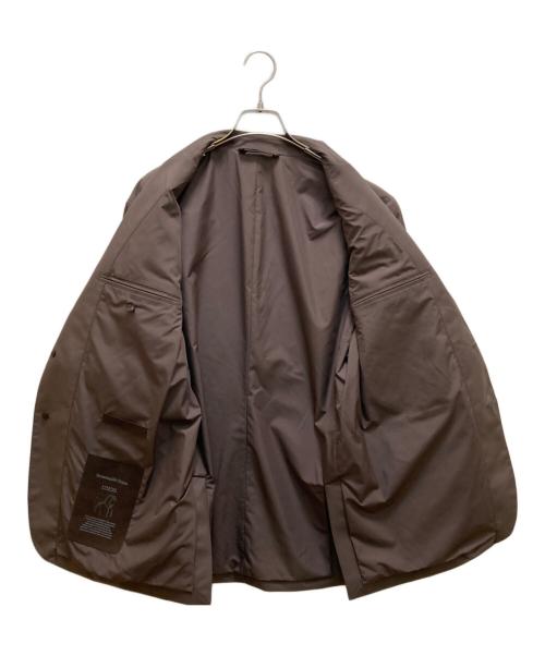 ERMENEGILDO ZEGNA（エルメネジルド・ゼニア）ERMENEGILDO ZEGNA (エルメネジルド・ゼニア) ポリエステル2Bテーラードジャケット ブラウン サイズ:50Rの古着・服飾アイテム