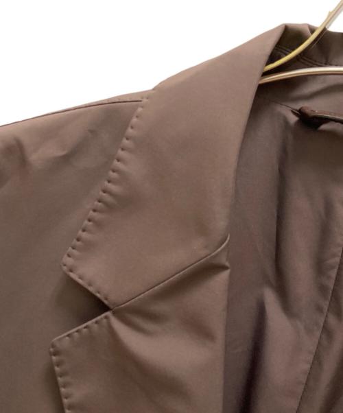 ERMENEGILDO ZEGNA（エルメネジルド・ゼニア）ERMENEGILDO ZEGNA (エルメネジルド・ゼニア) ポリエステル2Bテーラードジャケット ブラウン サイズ:50Rの古着・服飾アイテム