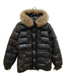 MONCLER（モンクレール）の古着「ROD ファーダウンジャケット」｜ブラック