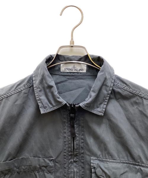 STONE ISLAND（ストーンアイランド）STONE ISLAND (ストーンアイランド) ジップアップシャツブルゾン グレー サイズ:mの古着・服飾アイテム