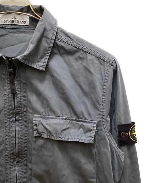 STONE ISLAND（ストーンアイランド）STONE ISLAND (ストーンアイランド) ジップアップシャツブルゾン グレー サイズ:mの古着・服飾アイテム